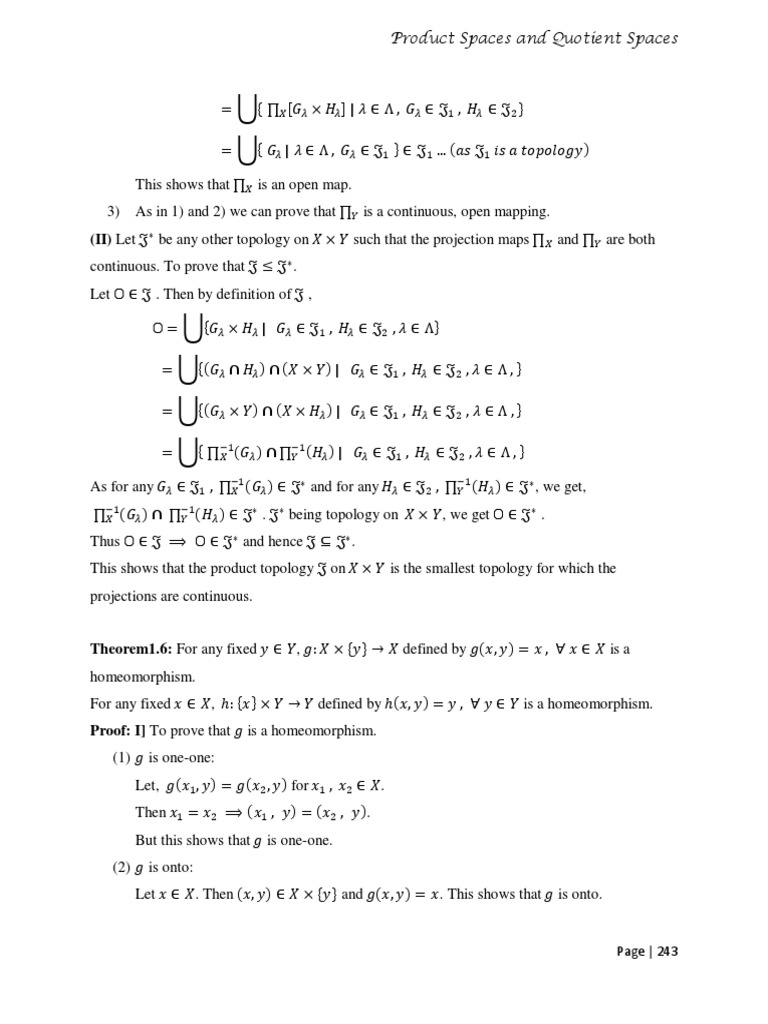 15 Product Topology - 20220705 - 083443 | PDF | Continuous Function ...