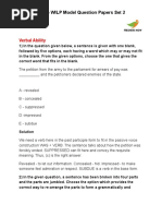 Wipro WILP Model Question Papers Set 2: Verbal Ability