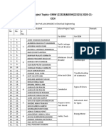 Approved Micro Project Topics EMW&EEM