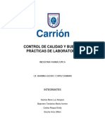 Control de Calidad y Buenas Prácticas de Laboratorio