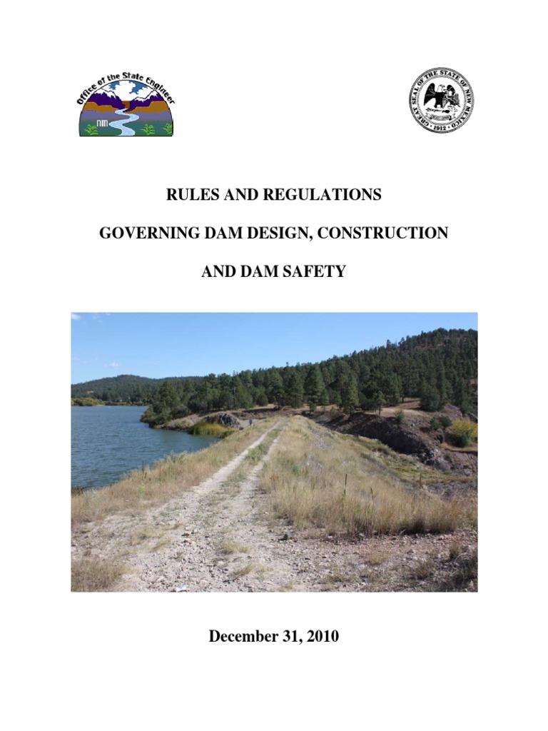 Dam Rules PDF Spillway Dam