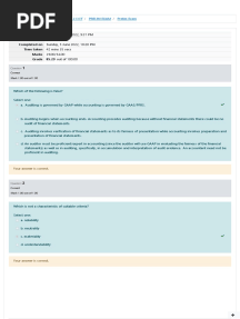 Prelim Exam - ACTG6480 Auditing and Assurance Principles