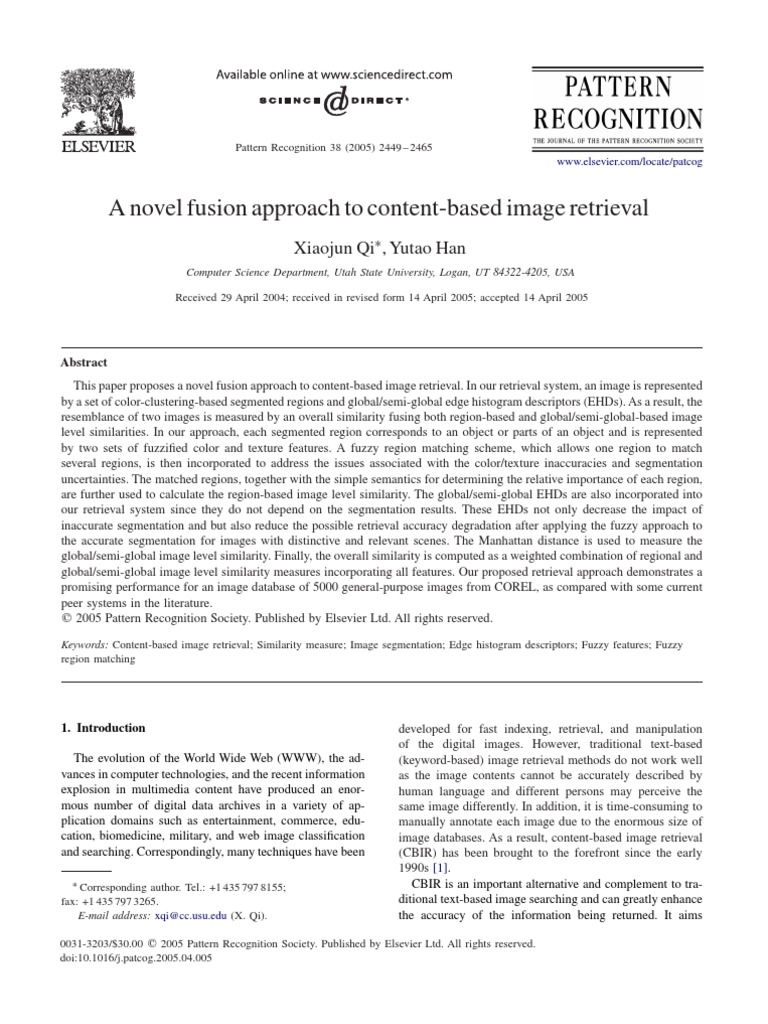Novel Fusion Method for Image Retrieval | PDF | Image Segmentation ...