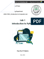 Lab1 - Introduction To Python