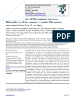 Bacterial Population of Rhizospheres and Non-Rhizospheres of The Mangrove Species Rhizophora Mucronata From 0 To 10 CM Deep