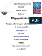 Military Appreciation Cookout!: The Chelmsford Military Community Covenant Task Force Invites The Community To Attend Our