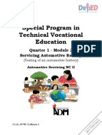 Special Program in Technical Vocational Education: Quarter 1 - Module 2 Servicing Automotive Battery