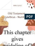 Old Testament Leviticus - Numbers: Bible Quiz
