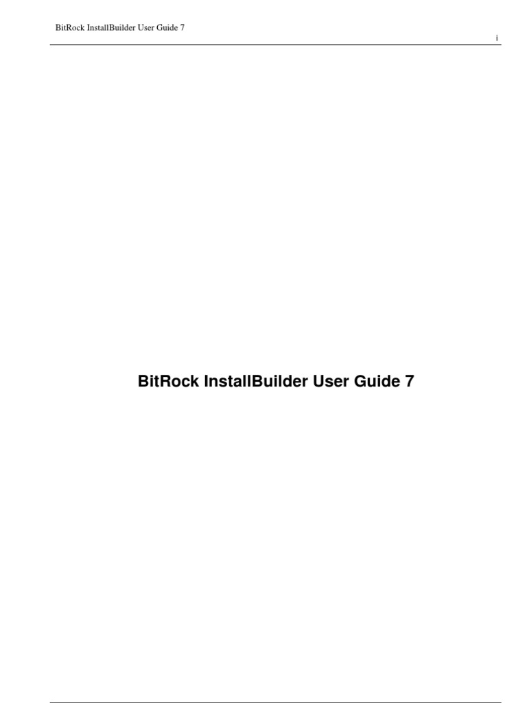 Install Builder Userguide | Download Free PDF | Installation (Computer ...
