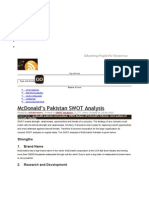 Mba Lectures: Mcdonald'S Pakistan Swot Analysis