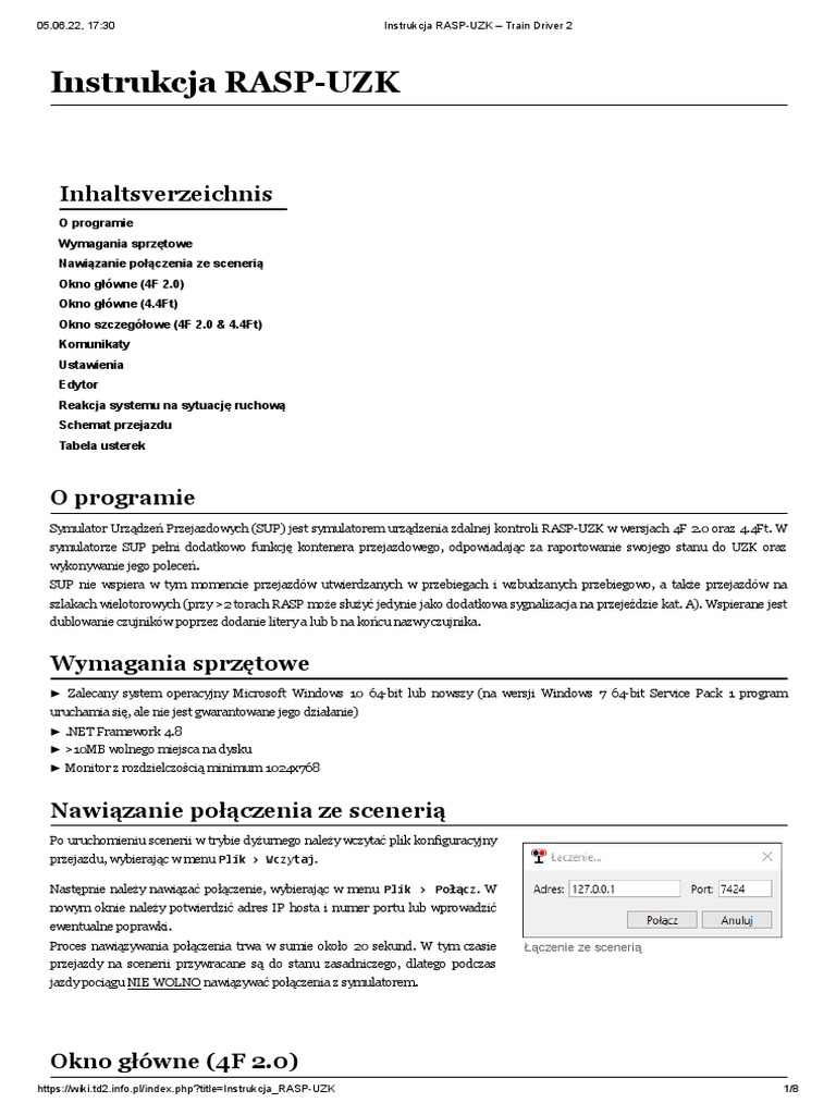 Instrukcja RASPUZK Train Driver 2 PDF