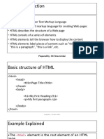 CH 2 Basic of HTML and Advanced HTML