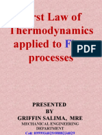 First Law of Thermodynamics Applied To Processes