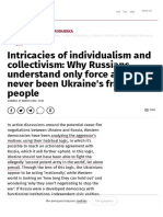 Іntricacies of individualism and collectivism: Why Russians understand only force and have never been Ukraine's fraternal people - Ukrayinska Pravda