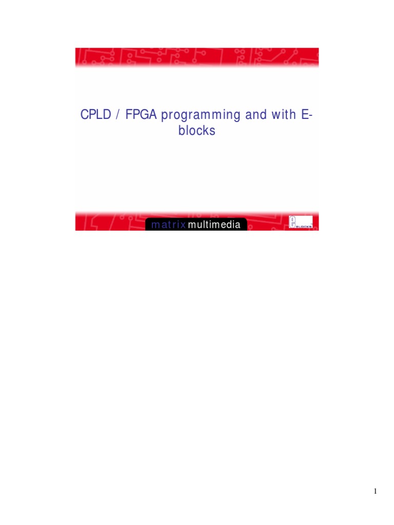 CPLD/FPGA Programming Guide | PDF | Field Programmable Gate Array ...