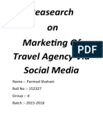 Reasearch On Marketing of Travel Agency Via Social Media