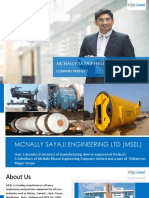 Mcnally Sayaji Engineering LTD (Msel) : Company Profile