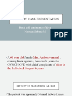 Surgery Case Presentation: Basal Cell Carcinoma of Face Nasreen Sabana M