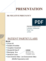 Case Presentation: RH Negative Pregnancy