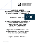 Spanish A Language and Literature Paper 2 HLSL Markscheme