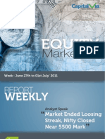 Stock Market Reports for the Week (27th June - 1st July '11)