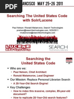 Searching The United States Code With Solr/Lucene: Paul Nelson / Ronald Matamoros, Search Technologies