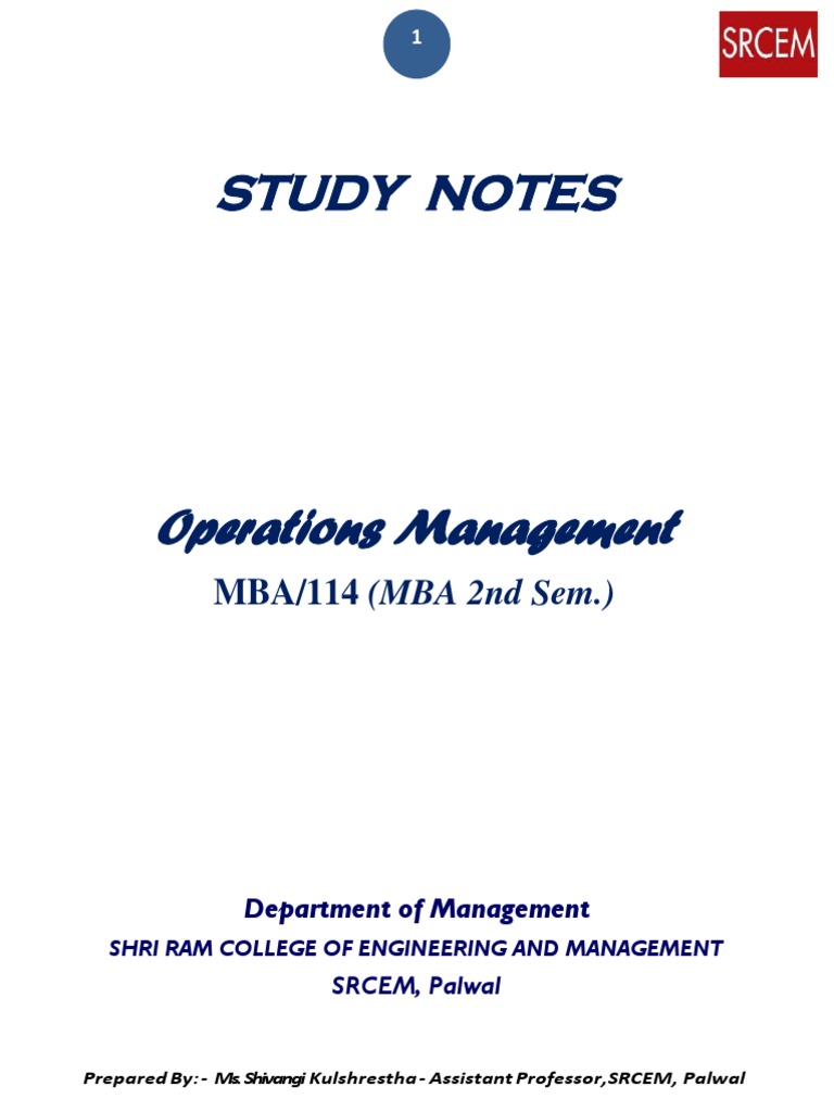 OPERATIONS MANAGEMENT PROJECT TOPICS PDF visual data 5