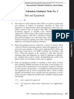 Valuation of Plant and Equipment: International Valuation Guidance Note No. 3