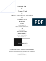 Practical File Research Lab: Impact of Corporate Social Responsibility ON Consumer Loyalty in Faridabad District