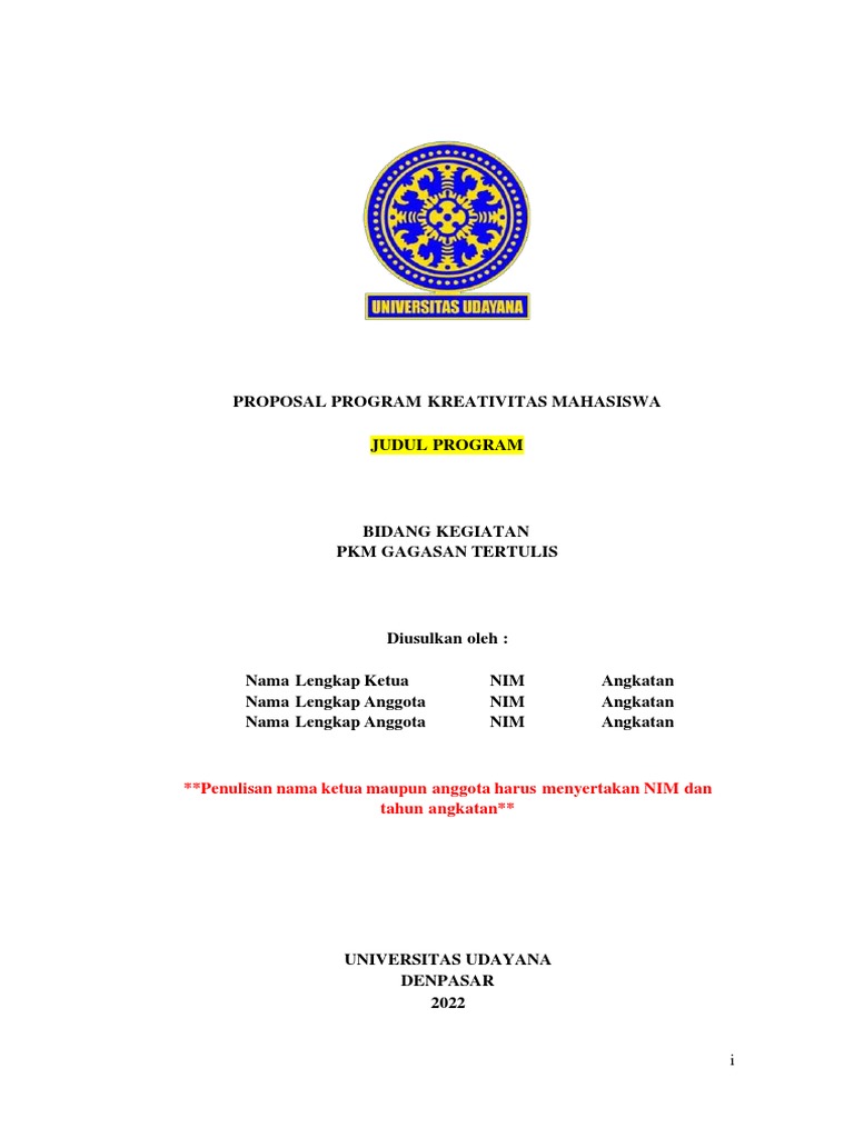 Proposal PKM Gagasan Tertulis 2022 | PDF