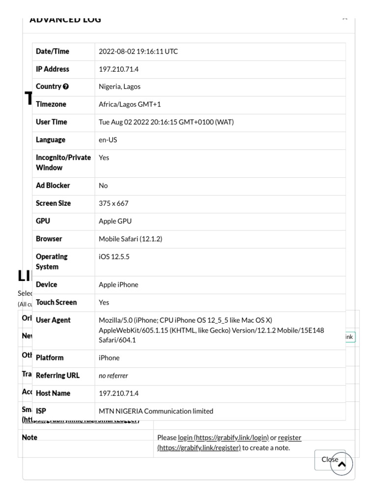 Tracking - Grabify IP Logger & URL Shortener | PDF | Safari (Web ...