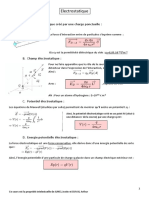 Electrostatique Cours