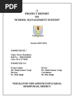 A Project Report On School Management System