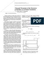 Determining The Dynamic Parameters of The Structures of The Vibration Machines On An Elastic Foundation