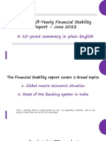 RBI's Half-Yearly Financial Stability Report - June 2022: A 10-Point Summary in Plain English