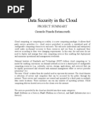 Data Security in The Cloud: Project Summary Gerardo Pineda Betancourth