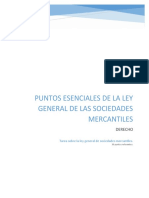 Puntos Esenciales de La Ley General de Las Sociedades Mercantiles Tarea