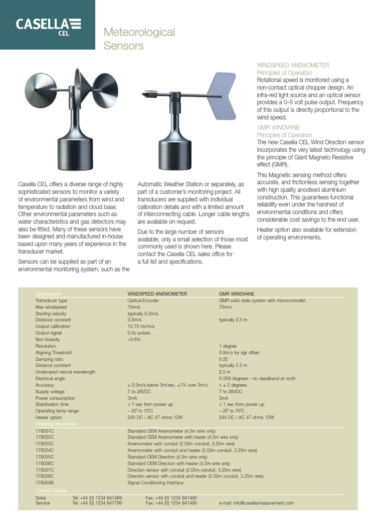 Advanced Meteorological Sensors Overview | PDF | Sensor | Infrared