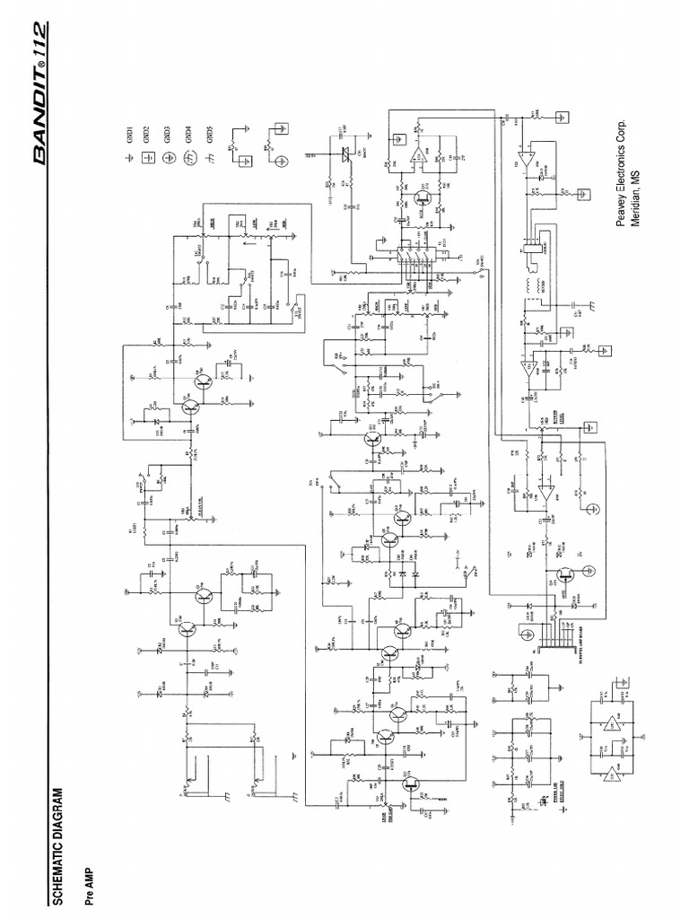 Peavey Bandit 112 Export Version Schematics PDF