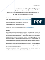 Evolución Histórica de Las Técnicas Estadísticas y Las Metodologías para Estudiode Causalidad en Epidemiologia