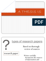 Module 1 - What Is A Thesis