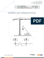 Instrução operacional para montagem de grua Potain