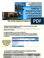 Tramites y Requisitos para La Titulación ADMINIST 2020 A