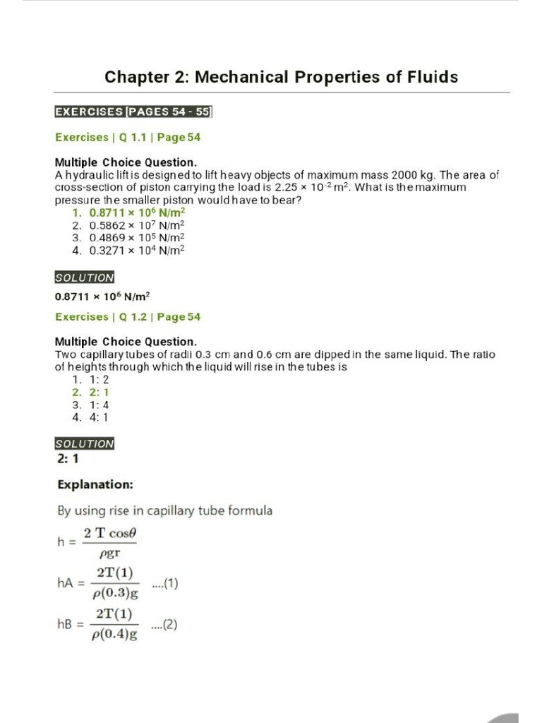 Mechanical Properties of Fluid. PDF
