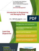 DEM 609 Introduction To Engineering and Risk