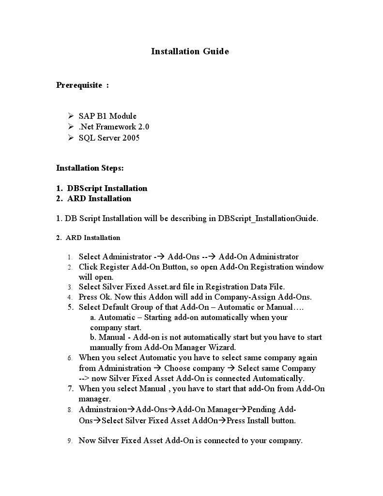 SAP B1 Add-On Installation Guide | PDF | Business