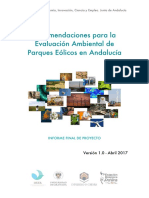 Evaluación ambiental parques eólicos Andalucía
