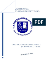 Planejamento de Matemática do 9o Ano