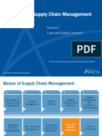 Basics of Supply Chain Management: Lean and Quality Systems