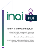 Compilacion de Criterios de Interpretacion Del Pleno Del INAI